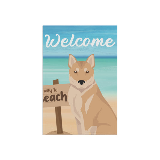 Korean Jindo Dog Garden Flag