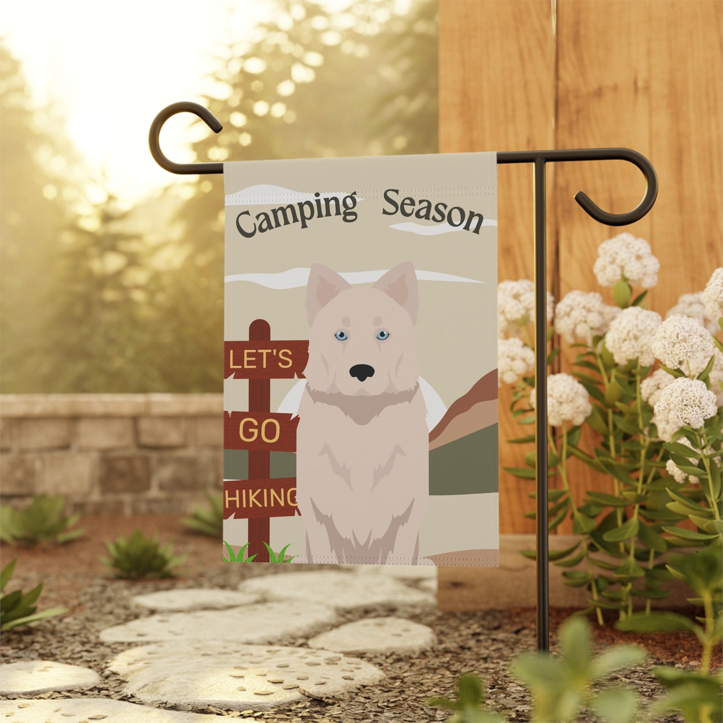 Yakutian Laika Dog Camping Garden Flag