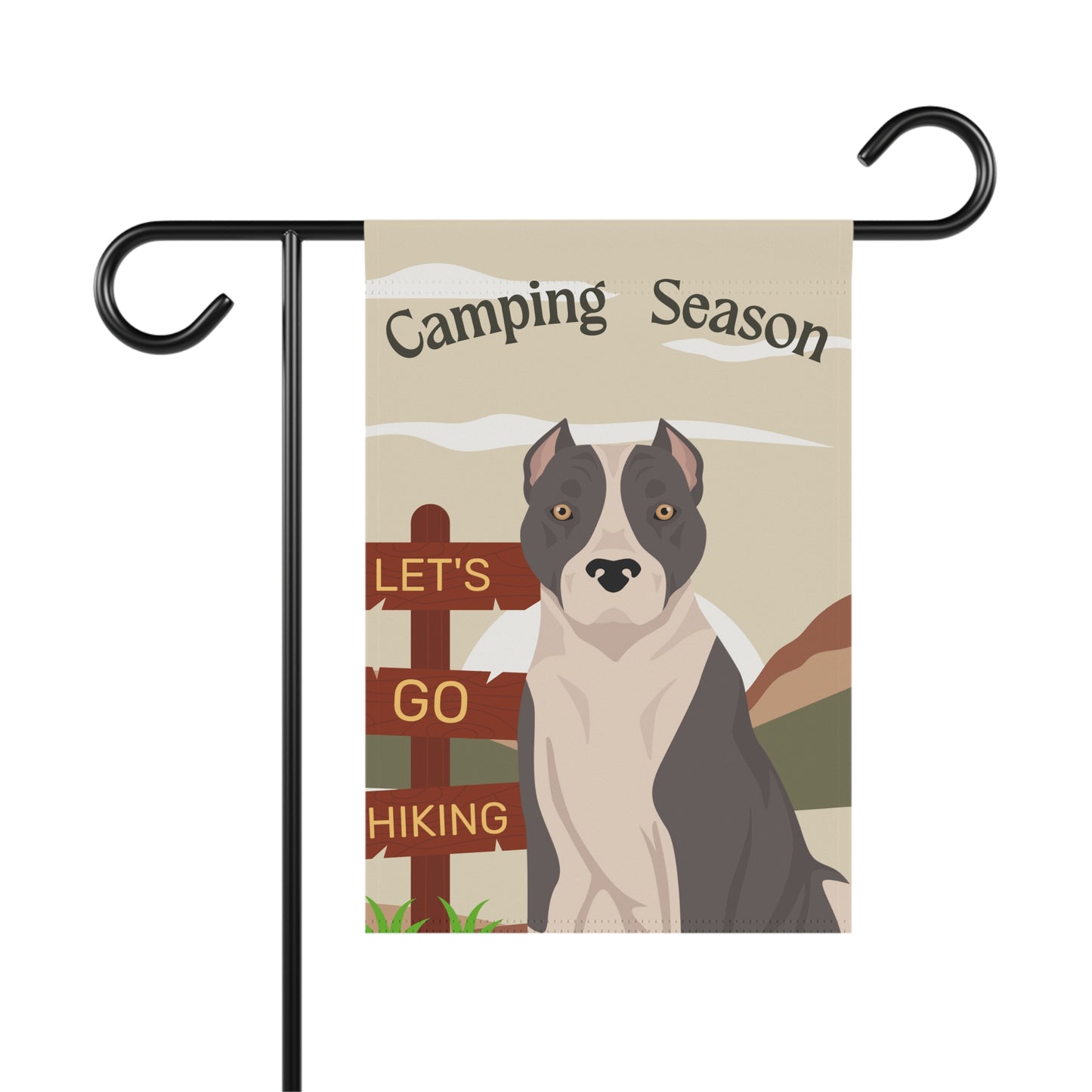 American Staffordshire Terrier Dog Camping Garden Flag