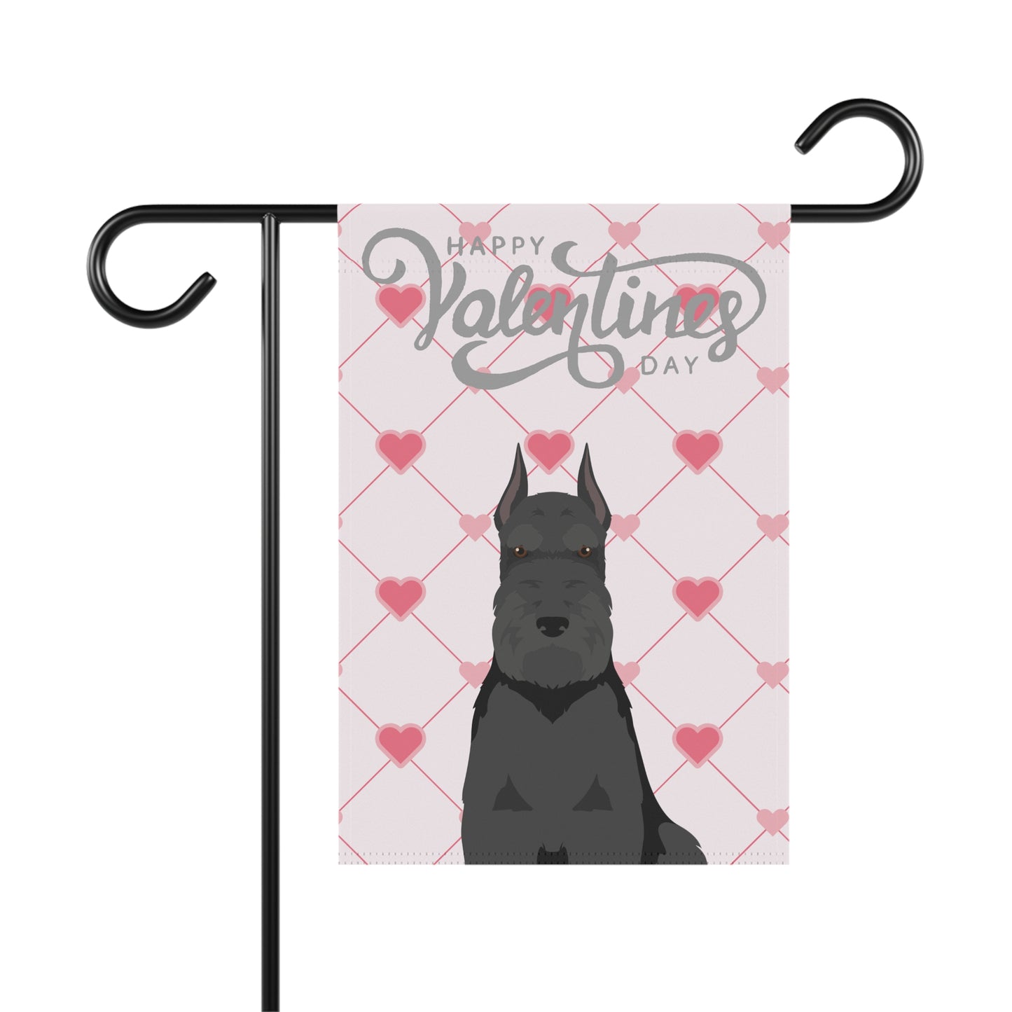 Schnauzer Dog Valentines Day Garden Flag