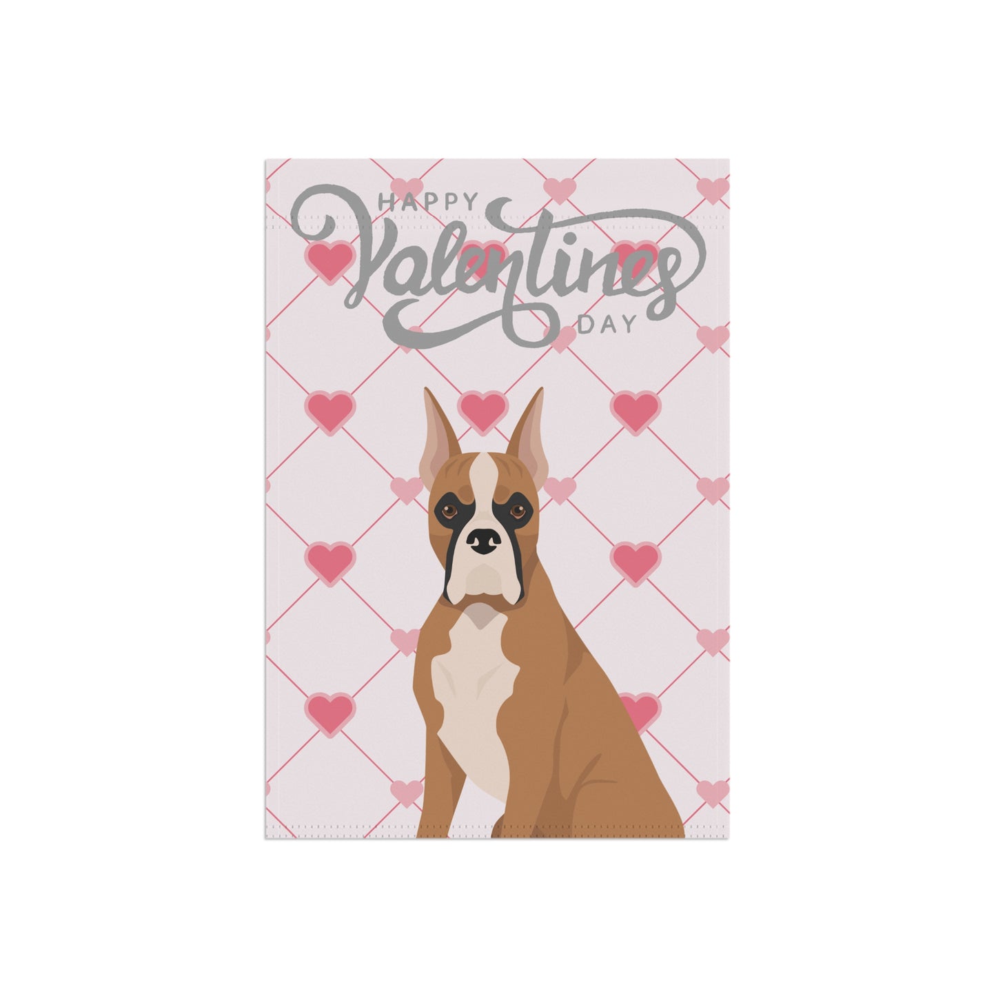 Boxer Dog Valentines Day Garden Flag