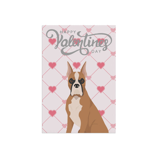 Boxer Dog Valentines Day Garden Flag