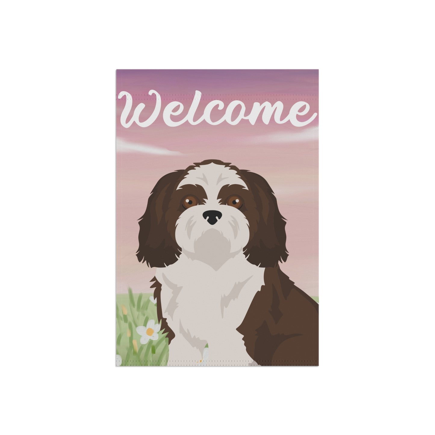 Shih Tzu Dog Welcome Garden Flag