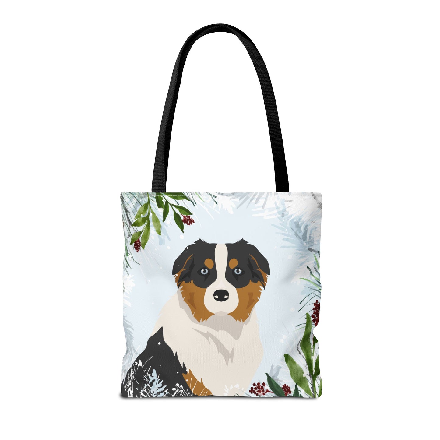 Australian Shepherd Dog Christmas Holiday Tote Bag 16x16