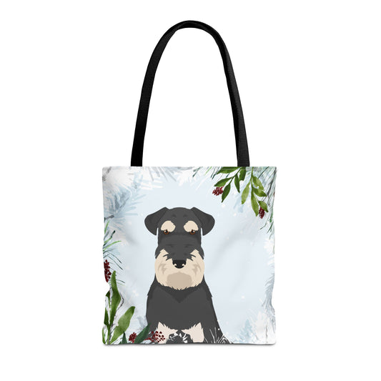 Schnauzer Dog Christmas Holiday Tote Bag 16x16