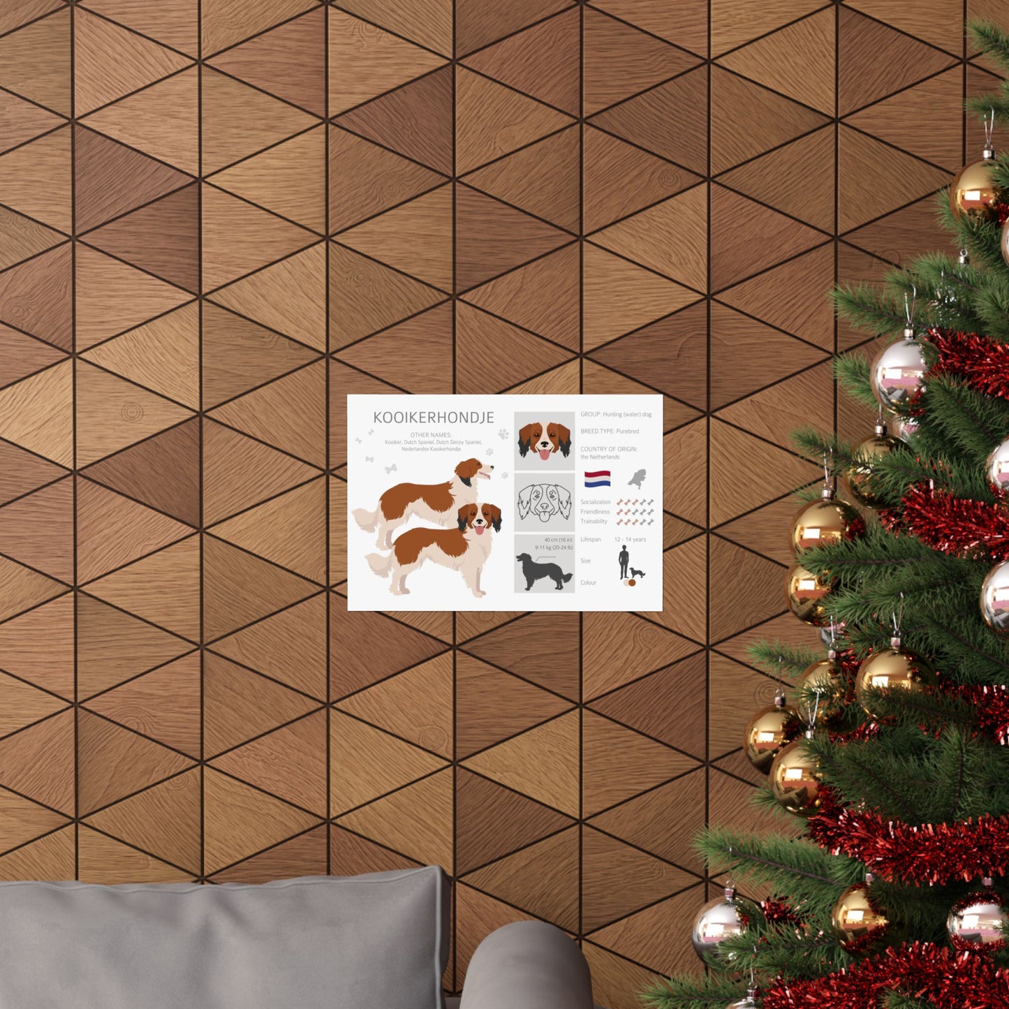 Kooikerhondje Dog Matte Horizontal Posters 16X11