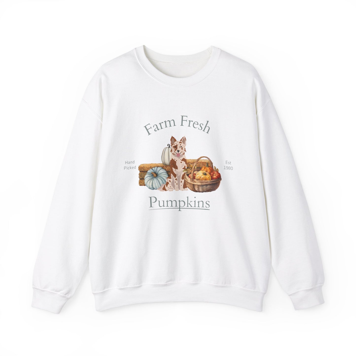 Hungarian Mudi Dog Fall Halloween Unisex Heavy Blend Crewneck Sweatshirt