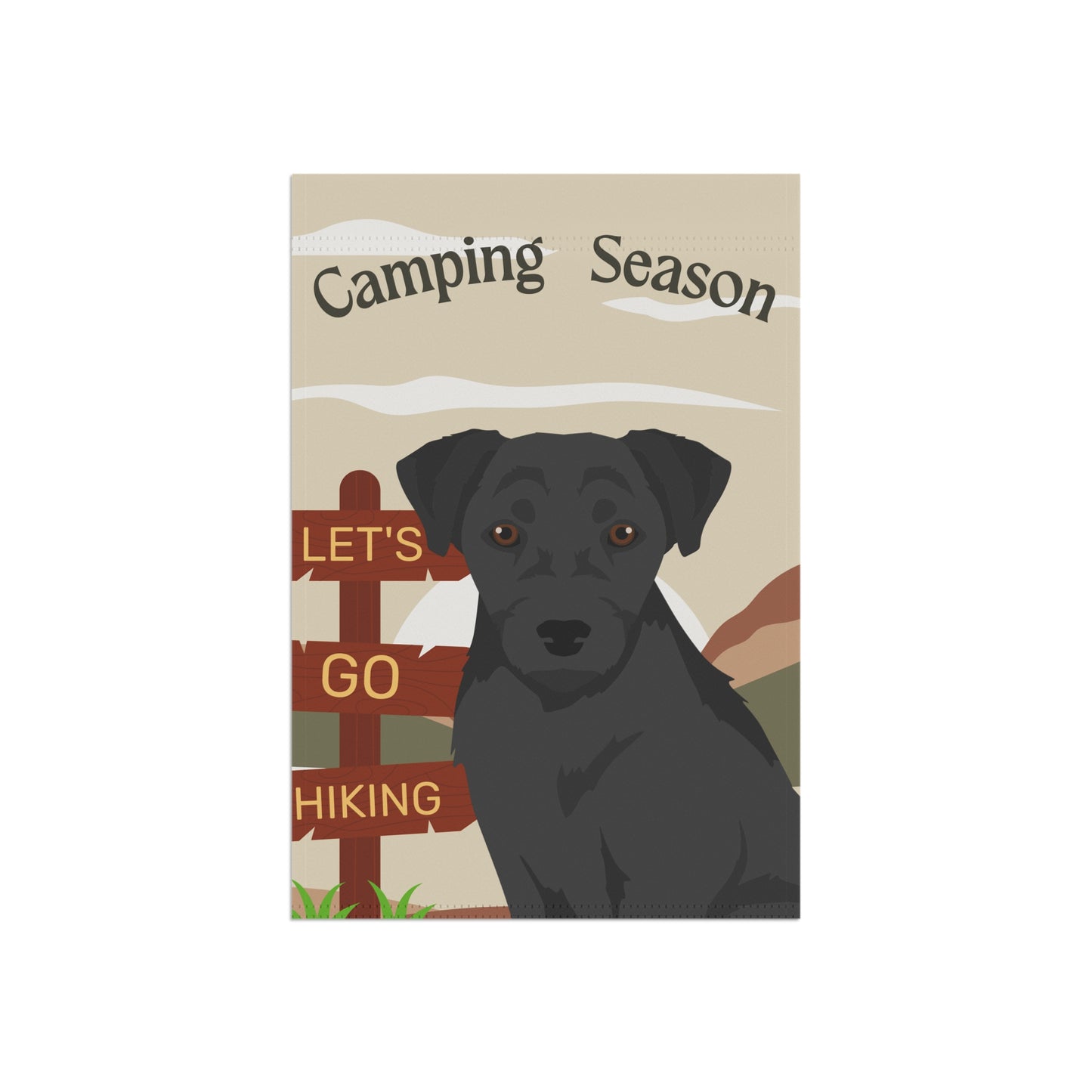Patterdale Terrier Dog Camping Garden Flag