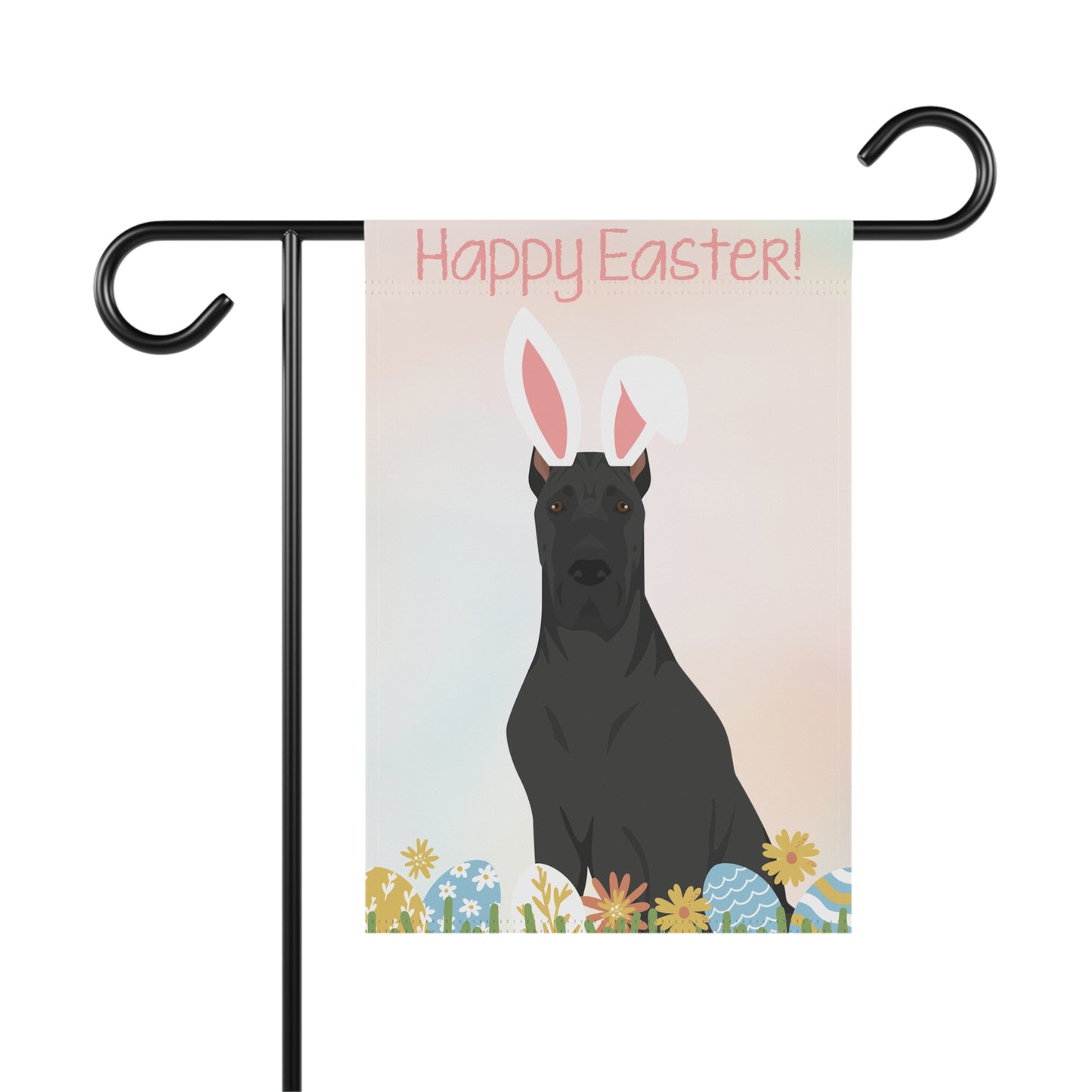 Great Dane Dog Happy Easter Garden Flag