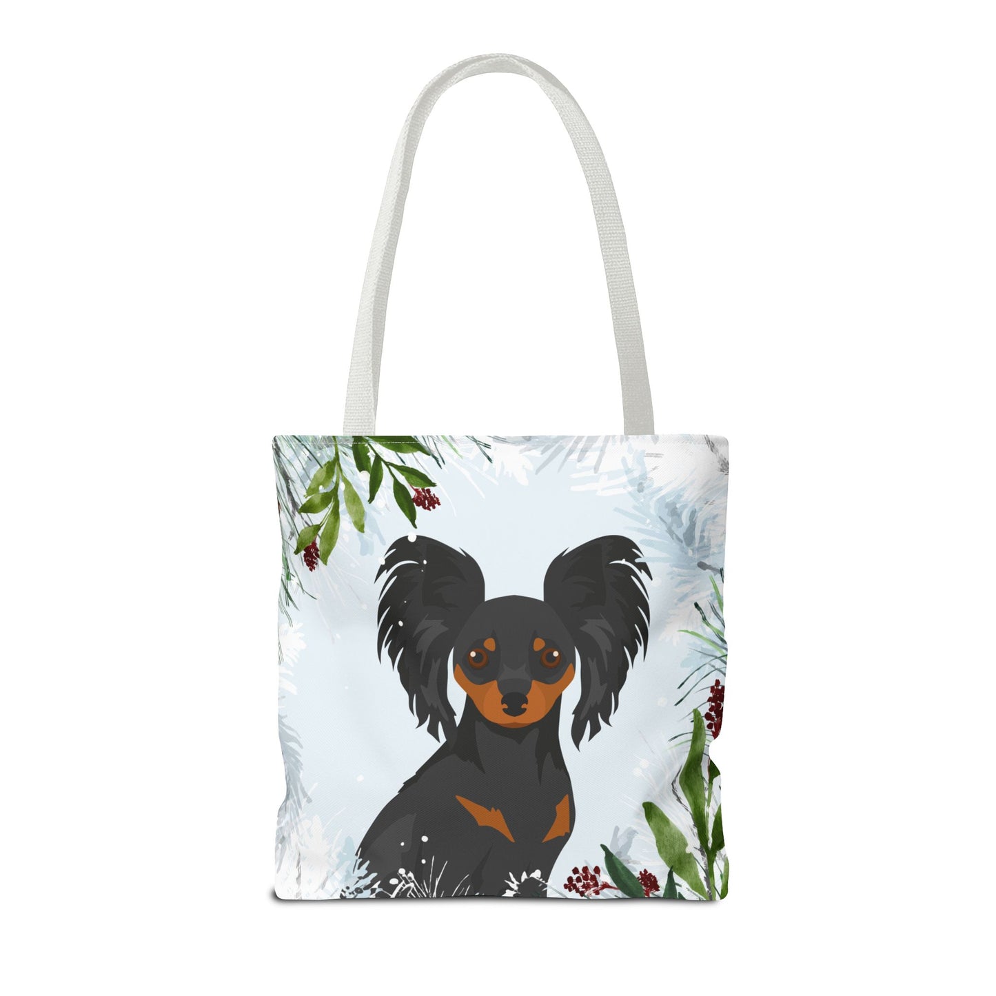 Russian Toy Terrier Dog Christmas Holiday Tote Bag 16x16
