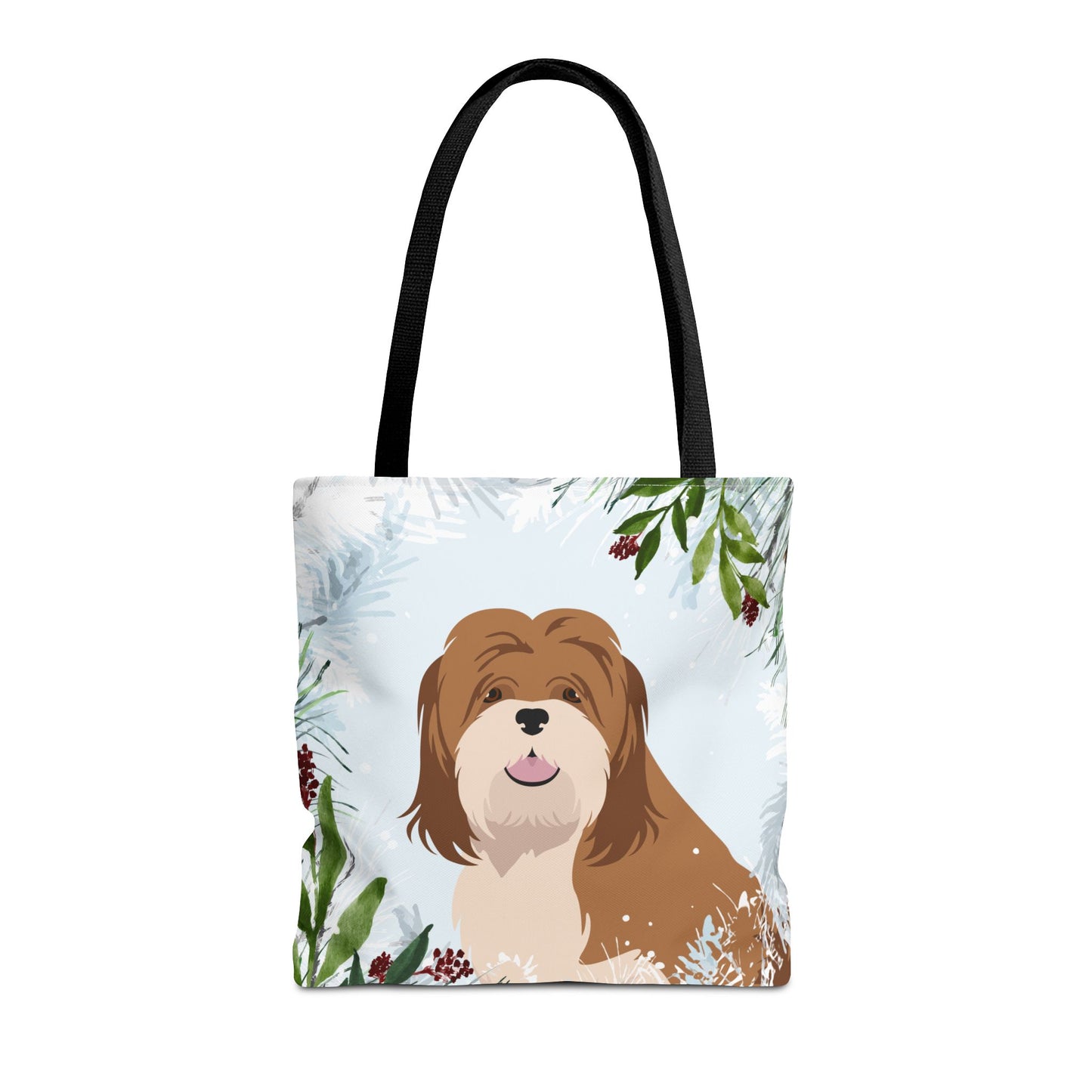 Lhasa Apso Dog Christmas Holiday Tote Bag 16x16