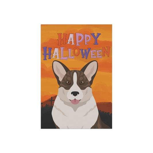 Cardigan Welsh Corgi Dog Halloween Garden Flag
