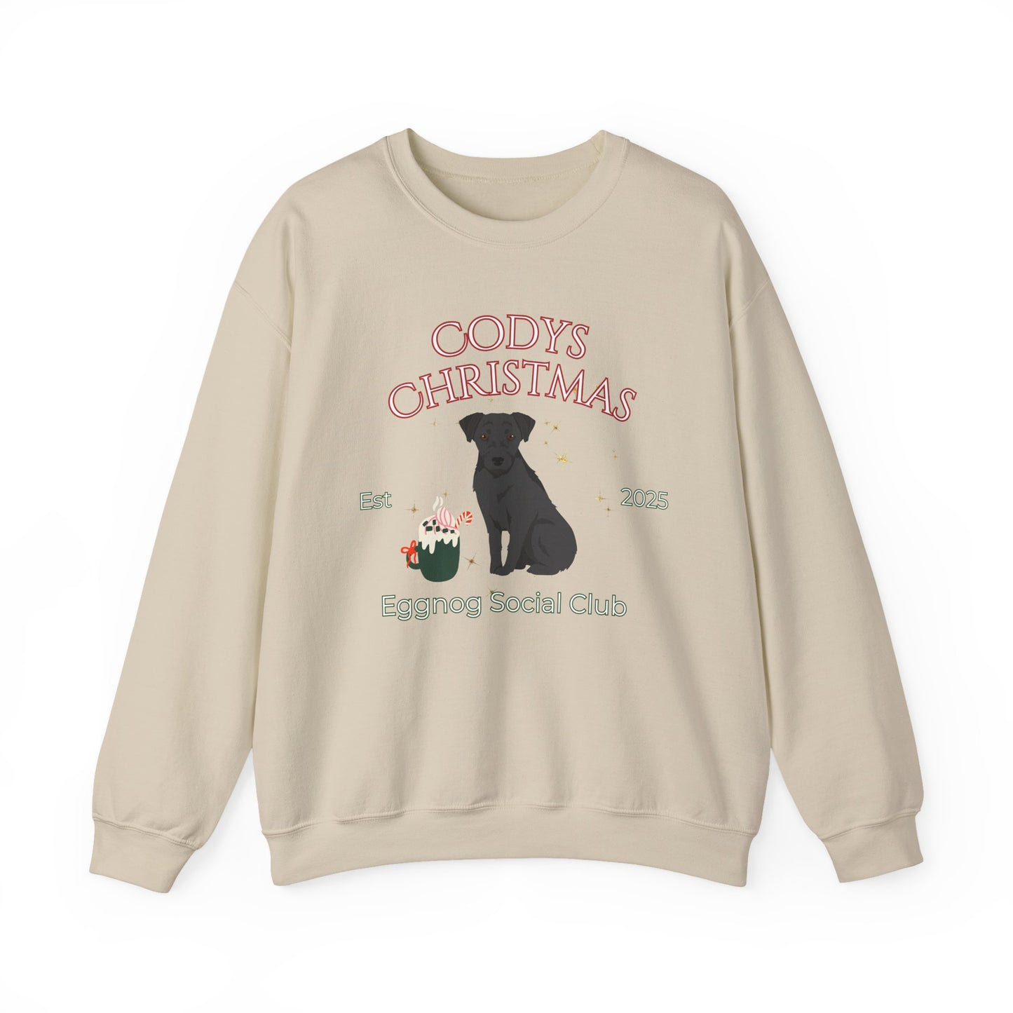 Patterdale Terrier Dog Christmas Social Club Unisex Heavy Blend Crewneck Sweatshirt Custom Name