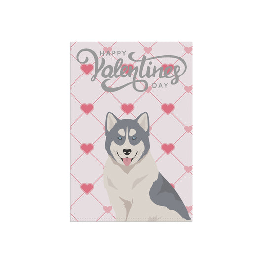 Canadian Inuit Dog Valentines Day Garden Flag