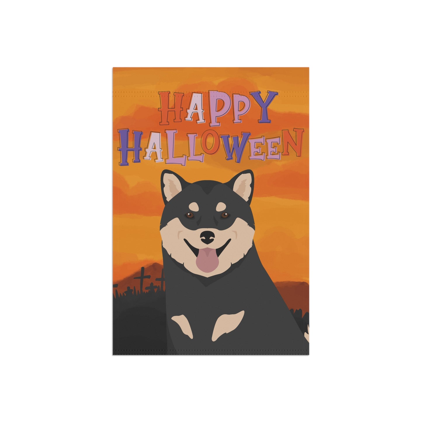Shiba Inu Dog Halloween Garden Flag
