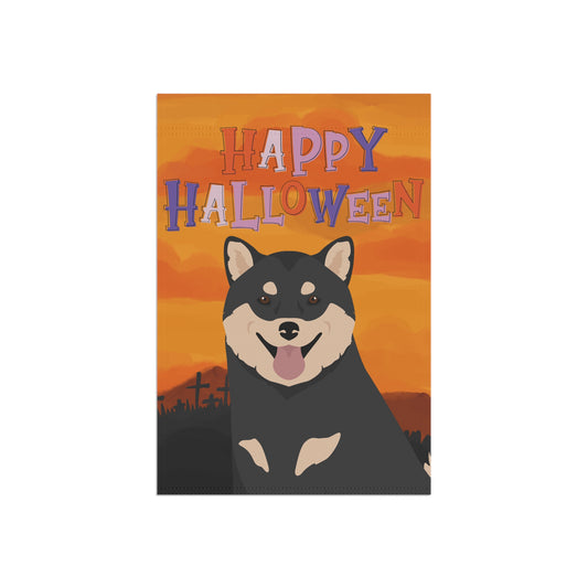 Shiba Inu Dog Halloween Garden Flag