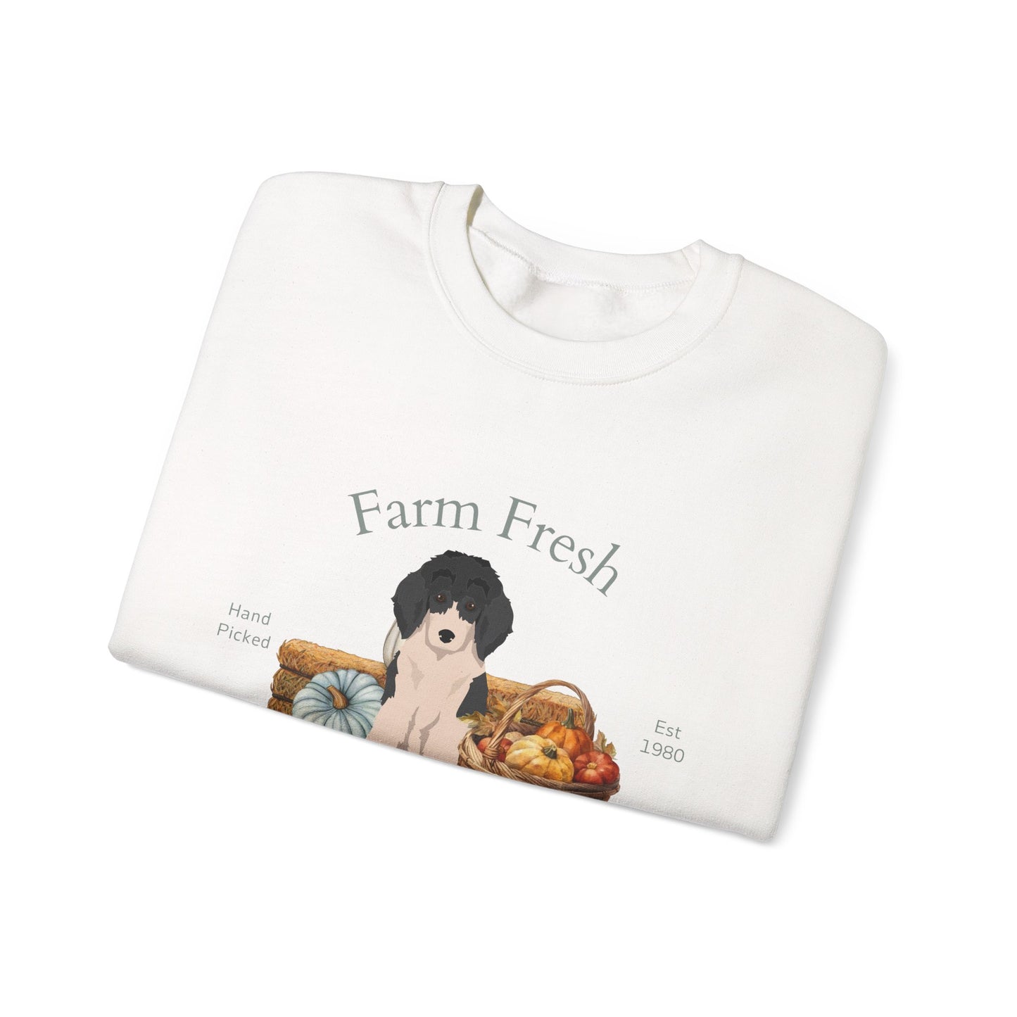 Poodle Dog Fall Farm Fresh Unisex Heavy Blend Crewneck Sweatshirt