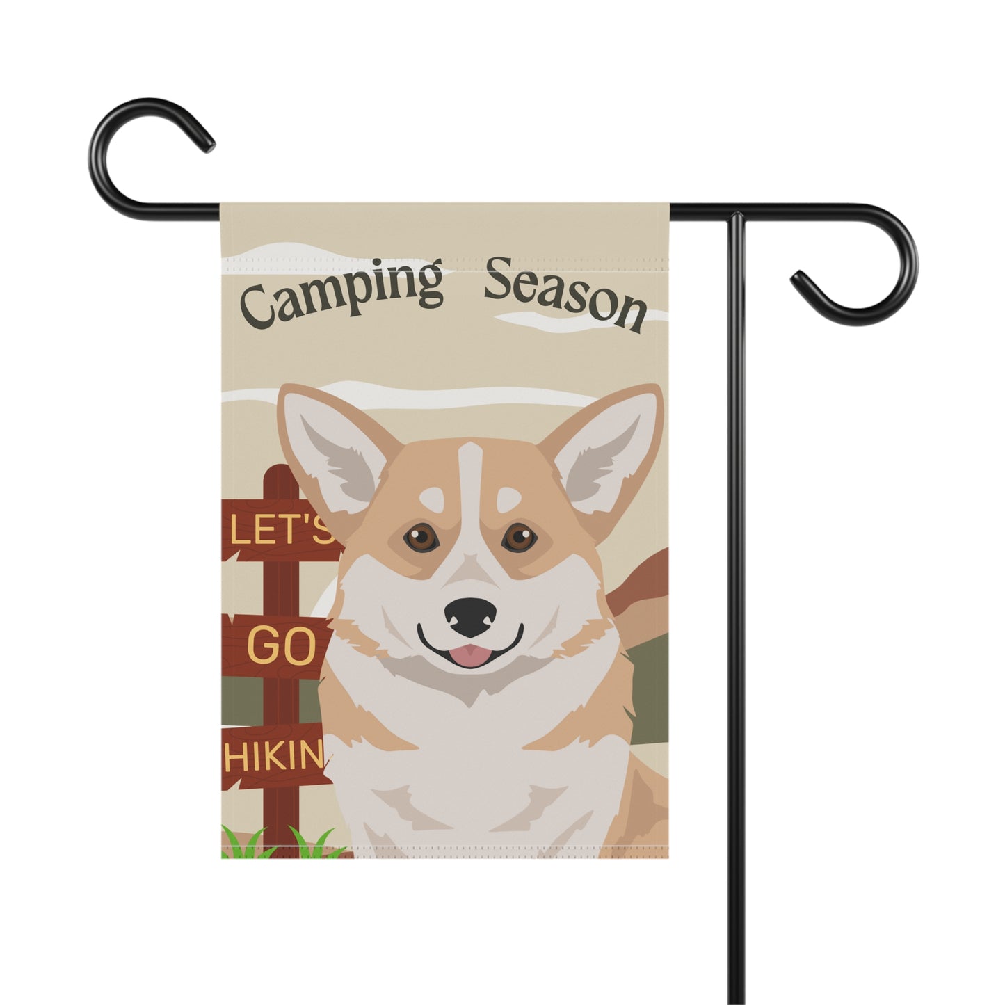 Pembroke Welsh Corgi Dog Camping Garden Flag