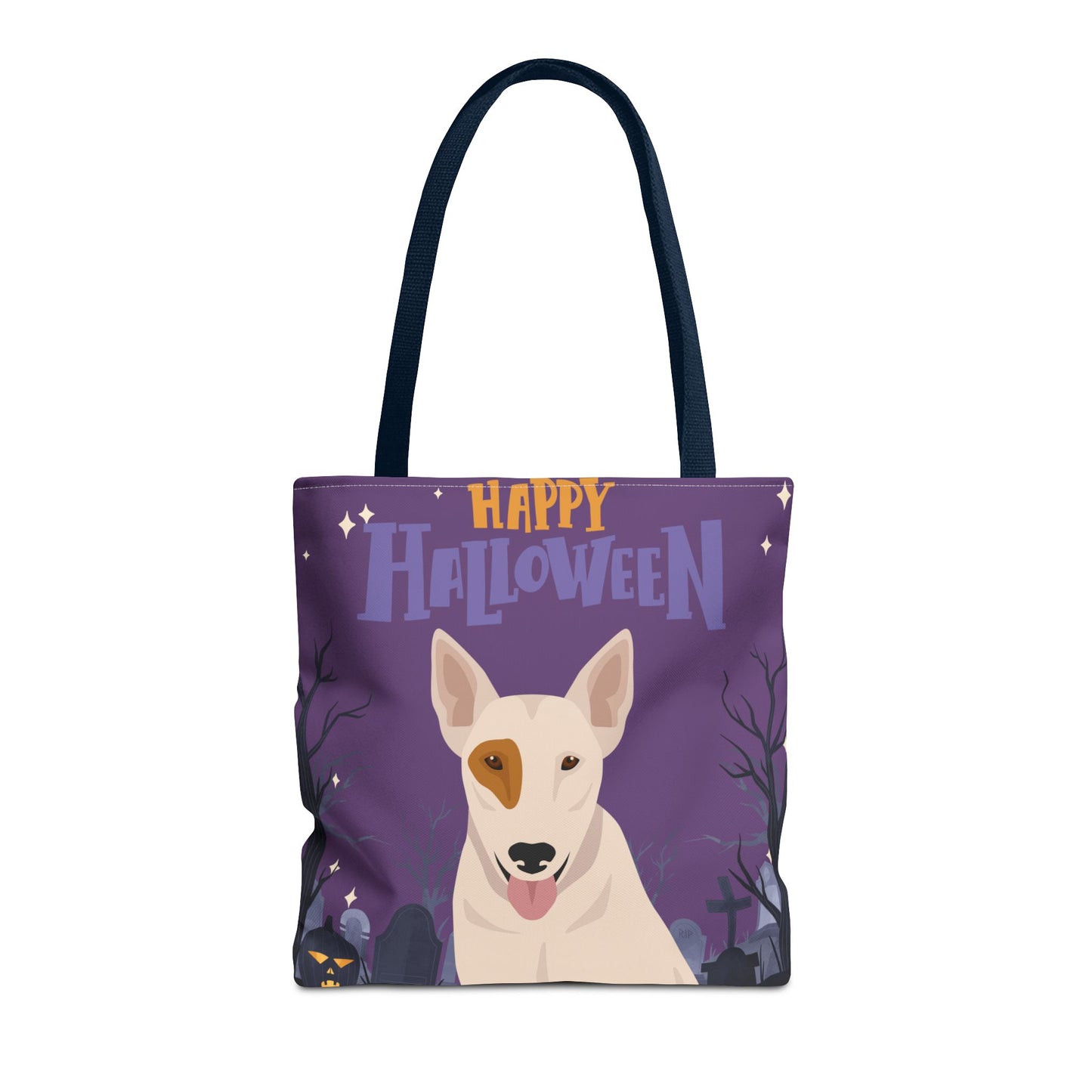 Bull Terrier Dog Happy Halloween Tote Bag 16x16