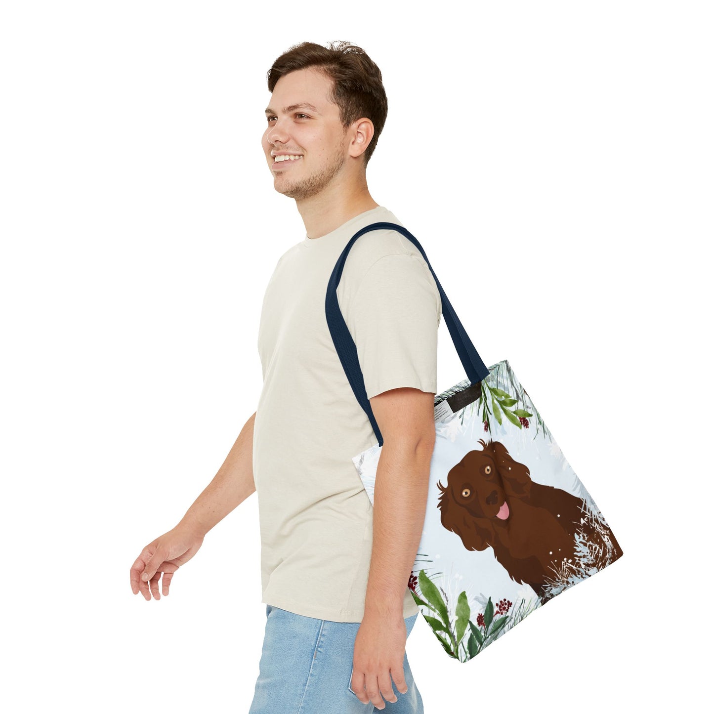 Boykin Spaniel Dog Christmas Holiday Tote Bag 16x16