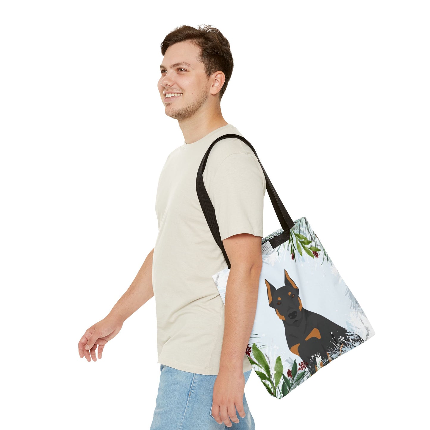 Beauceron Dog Christmas Holiday Tote Bag 16x16