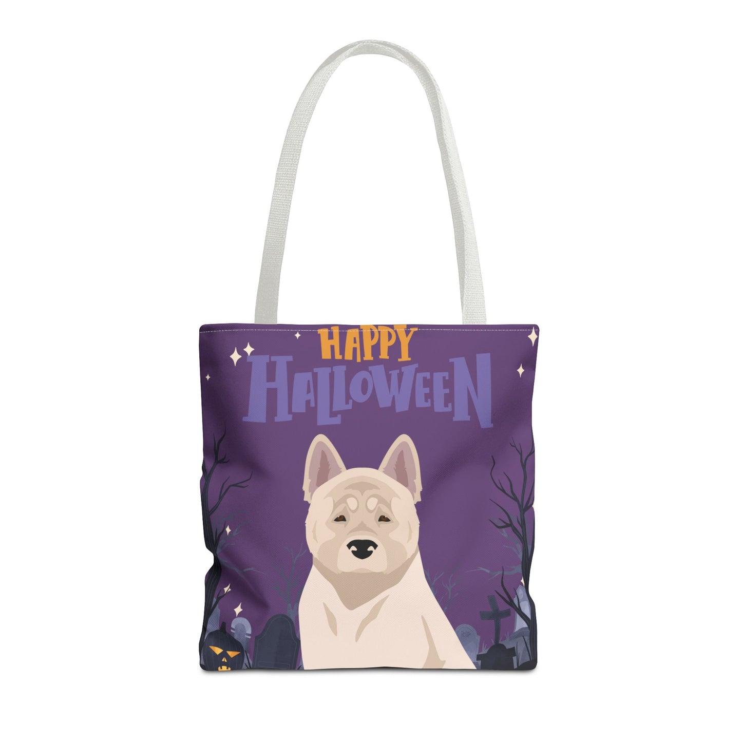 American Akita Dog Happy Halloween Tote Bag 16x16