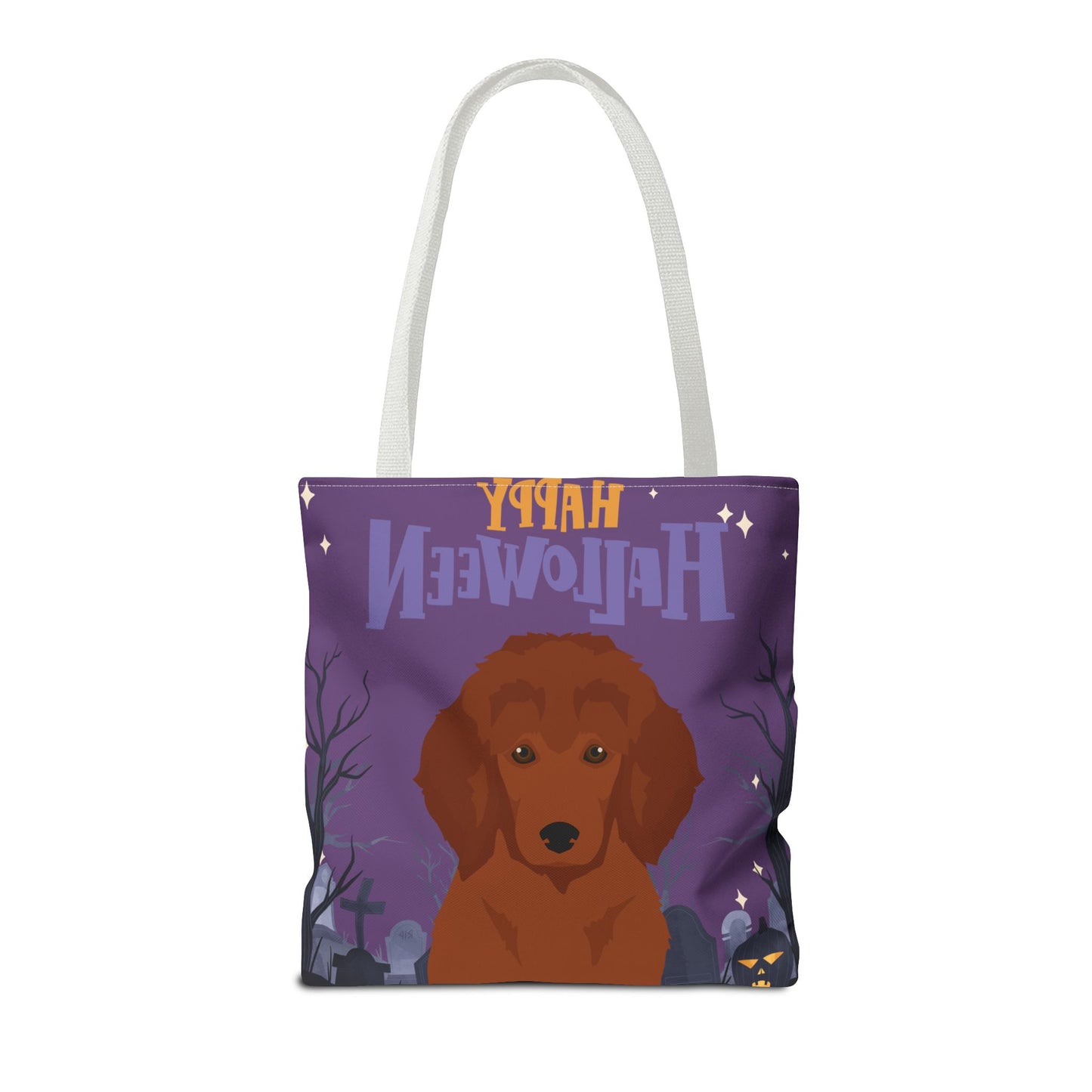 Poodle Dog Happy Halloween Tote Bag 16x16
