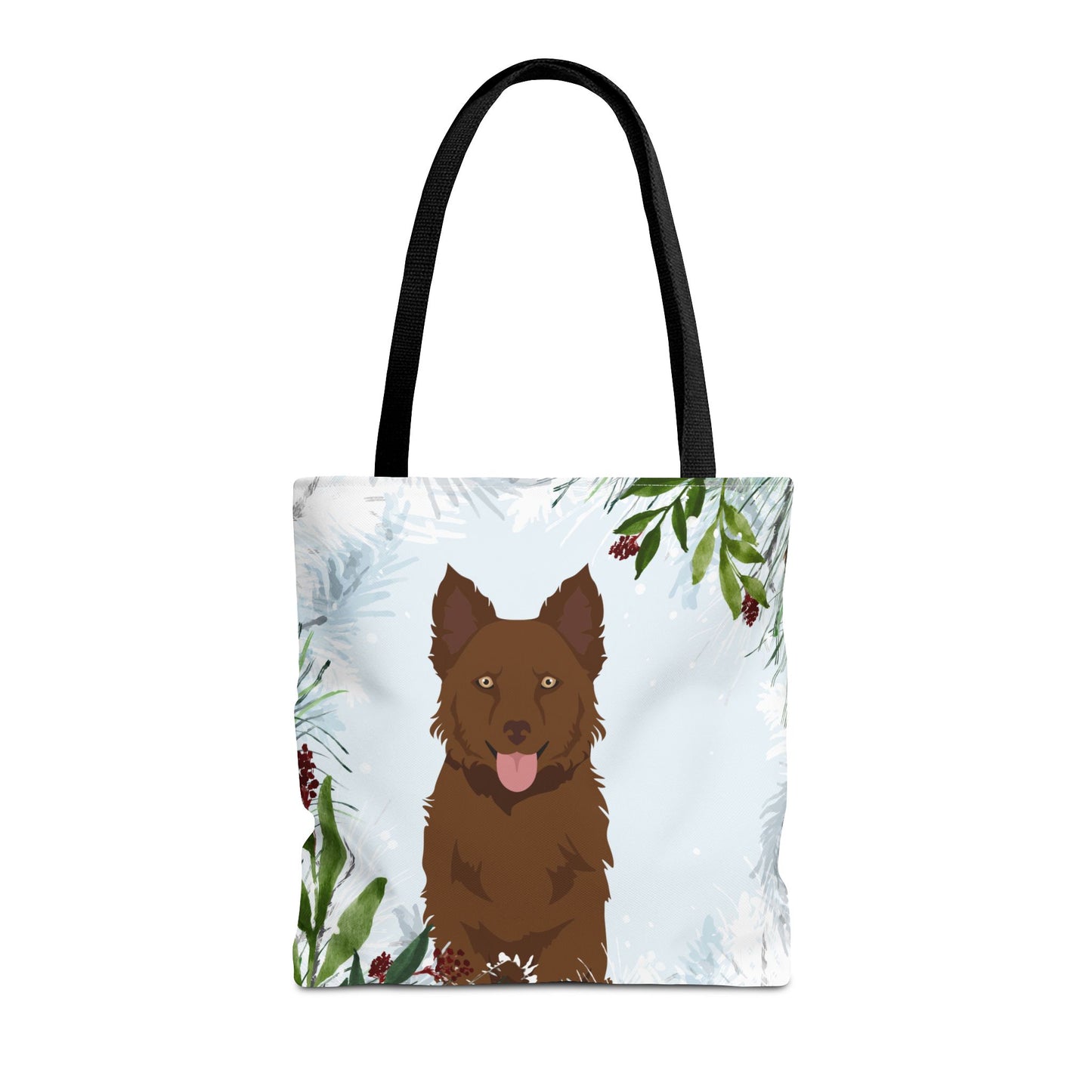 Mudi Dog Christmas Holiday Tote Bag 16x16