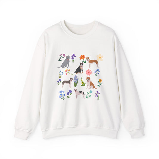American Pit Bull Terrier Dog Unisex Spring Cottage Core Crewneck Sweatshirt