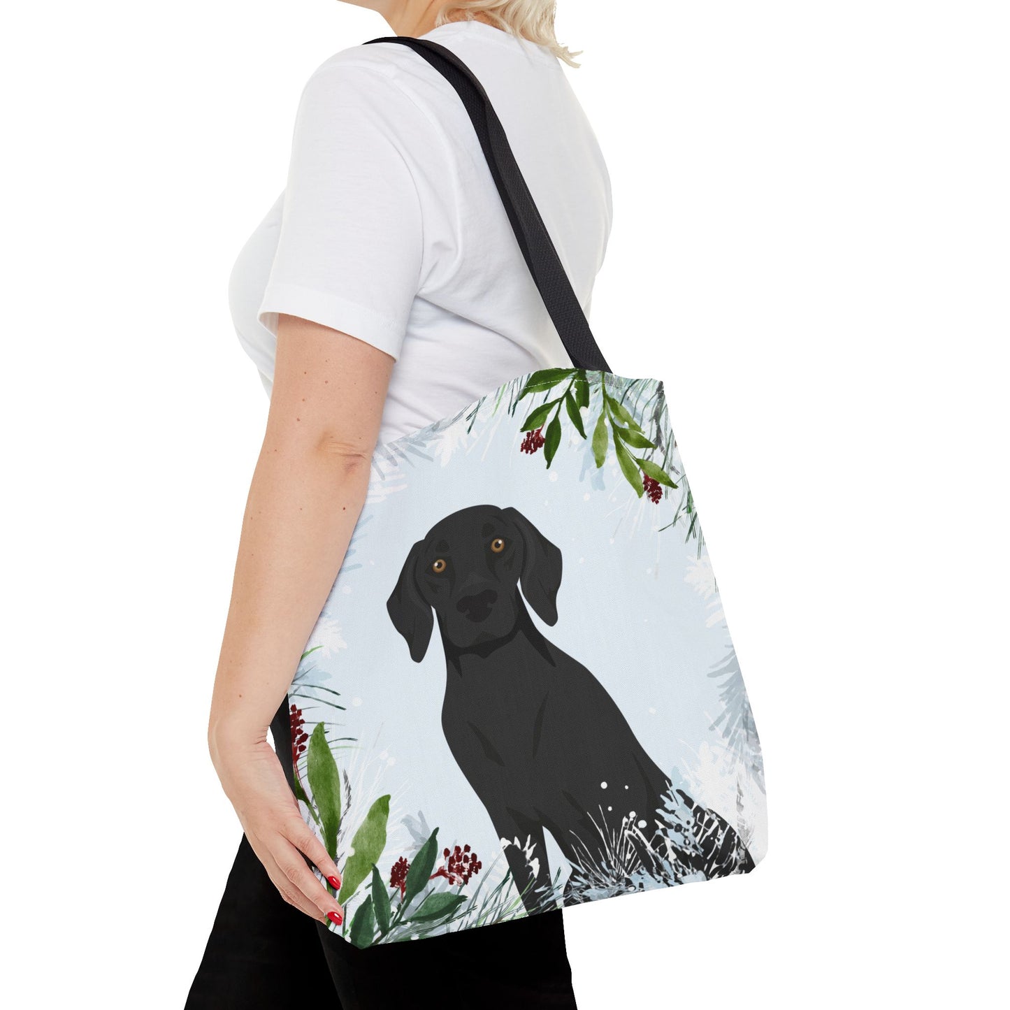 German Shorthaired Pointer Dog Christmas Holiday Tote Bag 16x16