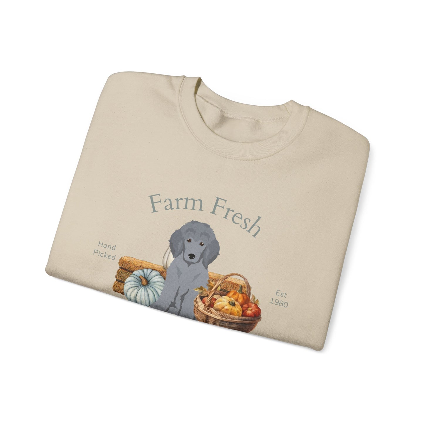 Poodle Dog Fall Farm Fresh Unisex Heavy Blend Crewneck Sweatshirt