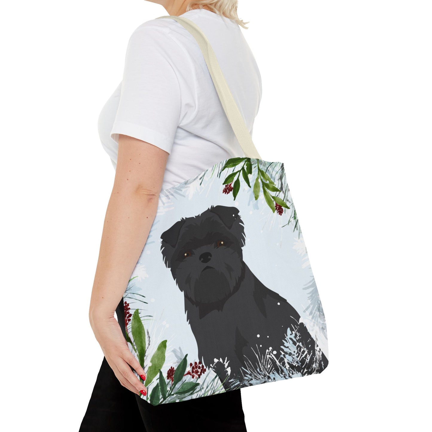 Affenpinscher Dog Christmas Holiday Tote Bag 16x16