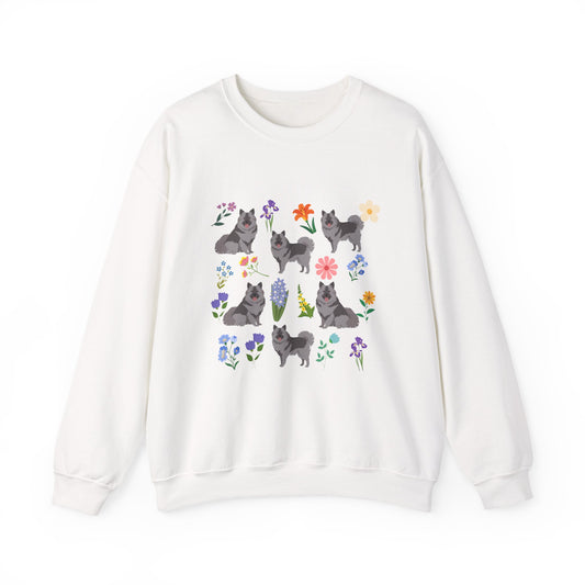 Keeshound Dog Unisex Spring Cottage Core Crewneck Sweatshirt