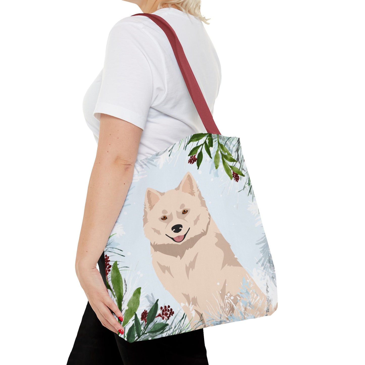 Nenets Herding Laika Dog Christmas Holiday Tote Bag 16x16