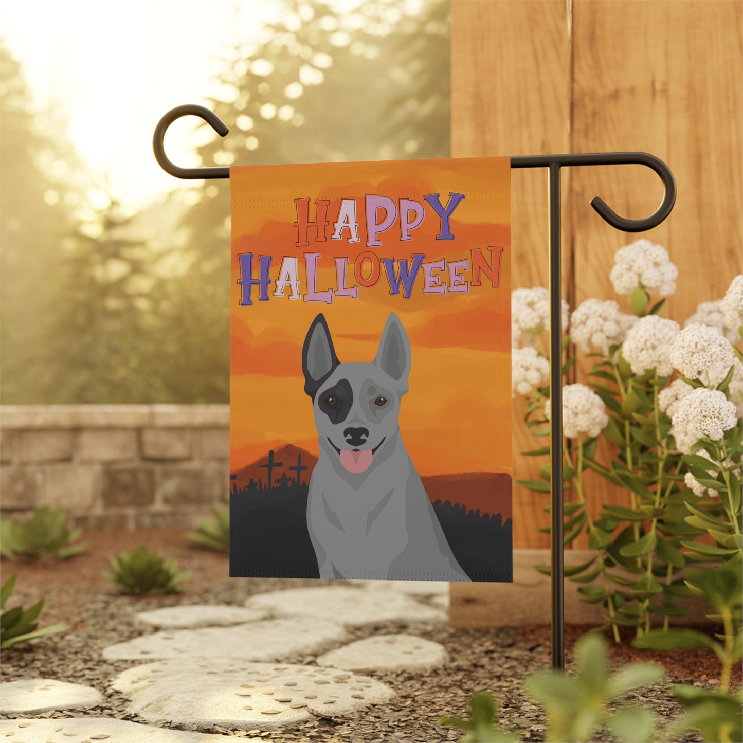 Australian Stumpy Tail Cattle Dog Dog Halloween Garden Flag