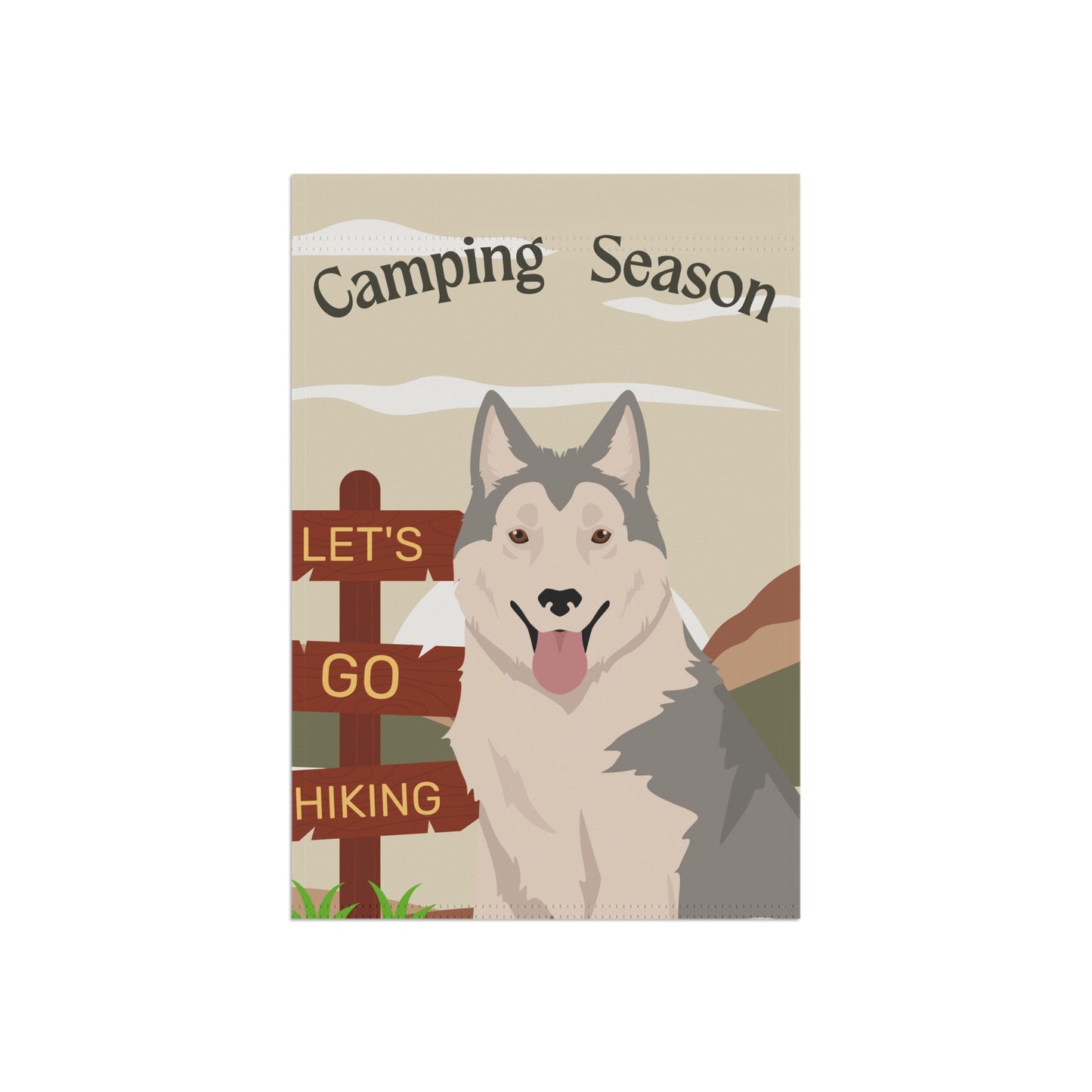 Northern Inuit Dog Camping Garden Flag