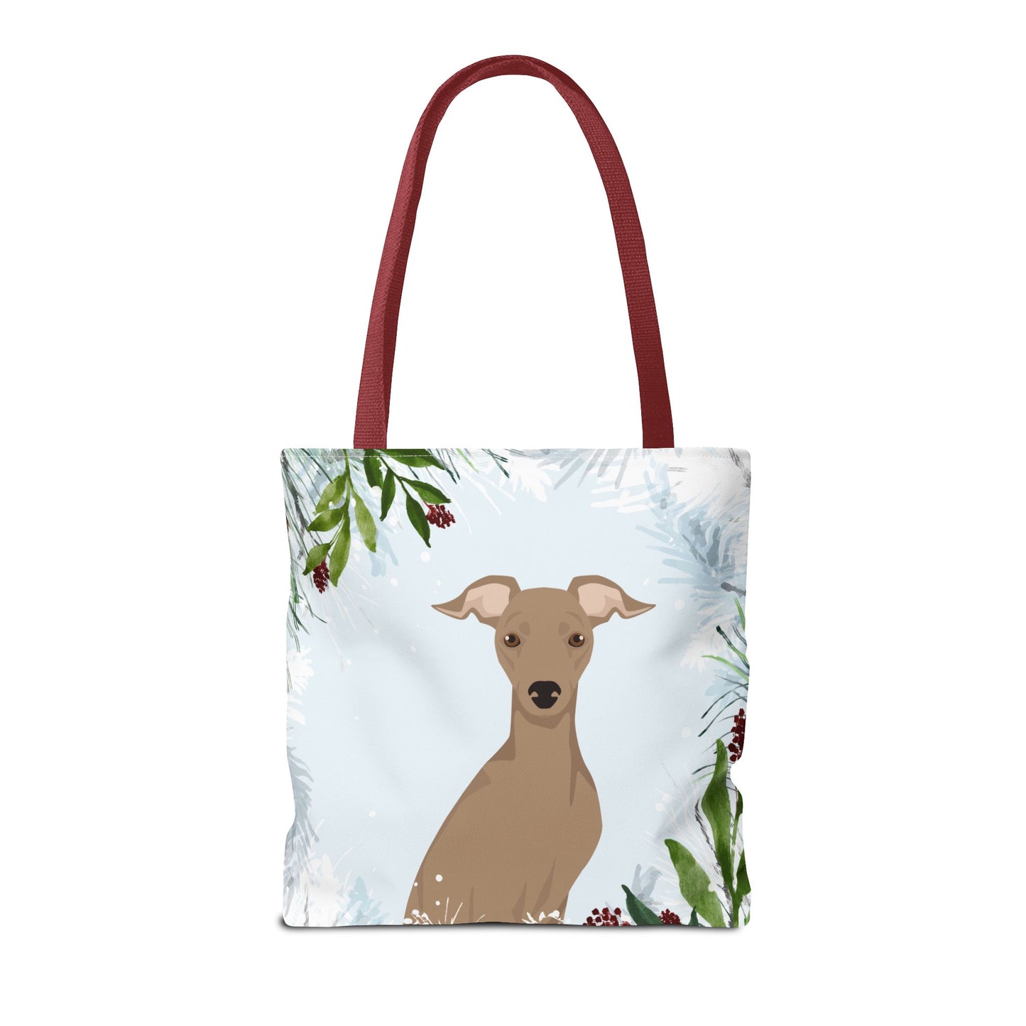 Italian Greyhound Dog Christmas Holiday Tote Bag 16x16