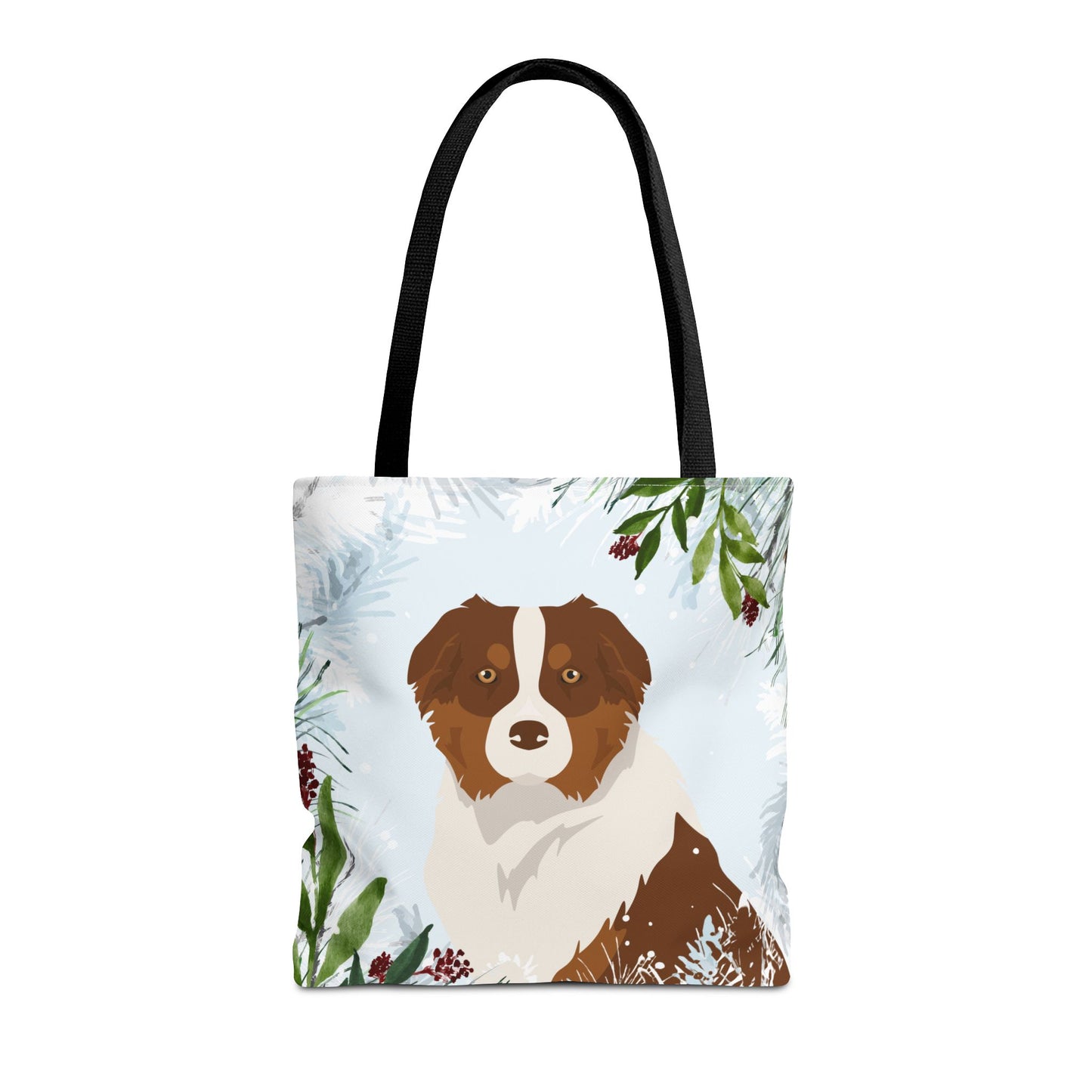 Australian Shepherd Dog Christmas Holiday Tote Bag 16x16