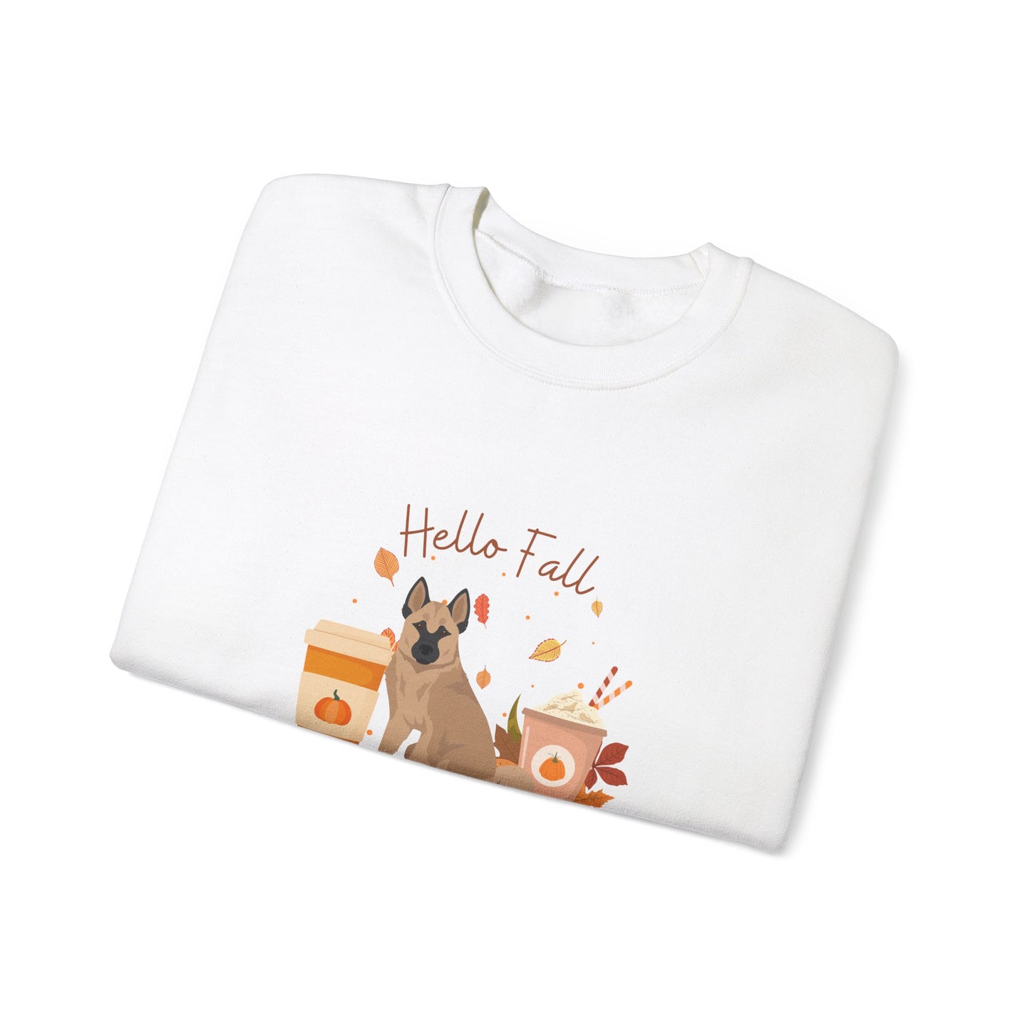 Hallefors Elkhound Dog Fall Unisex Heavy Blend Crewneck Sweatshirt