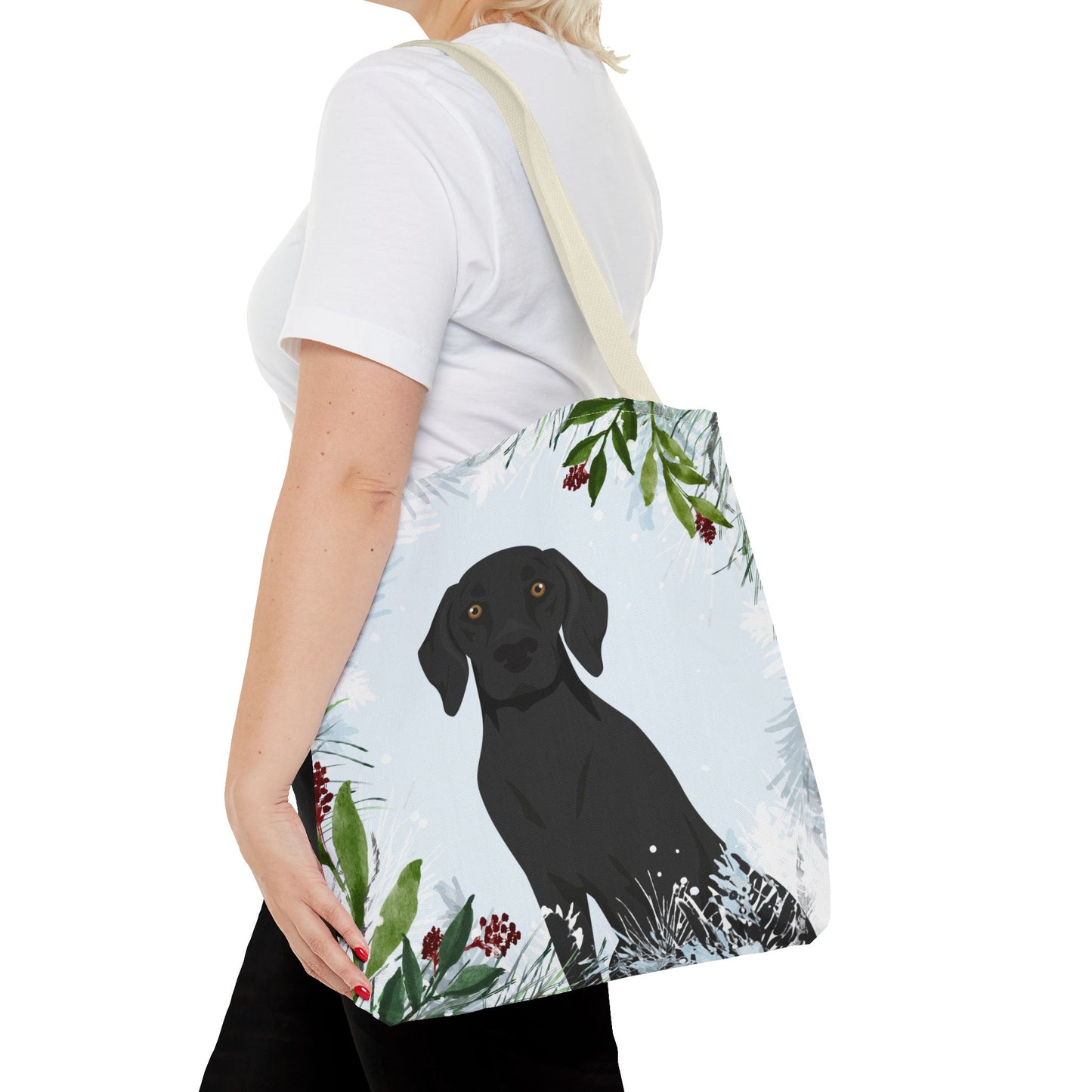 German Shorthaired Pointer Dog Christmas Holiday Tote Bag 16x16