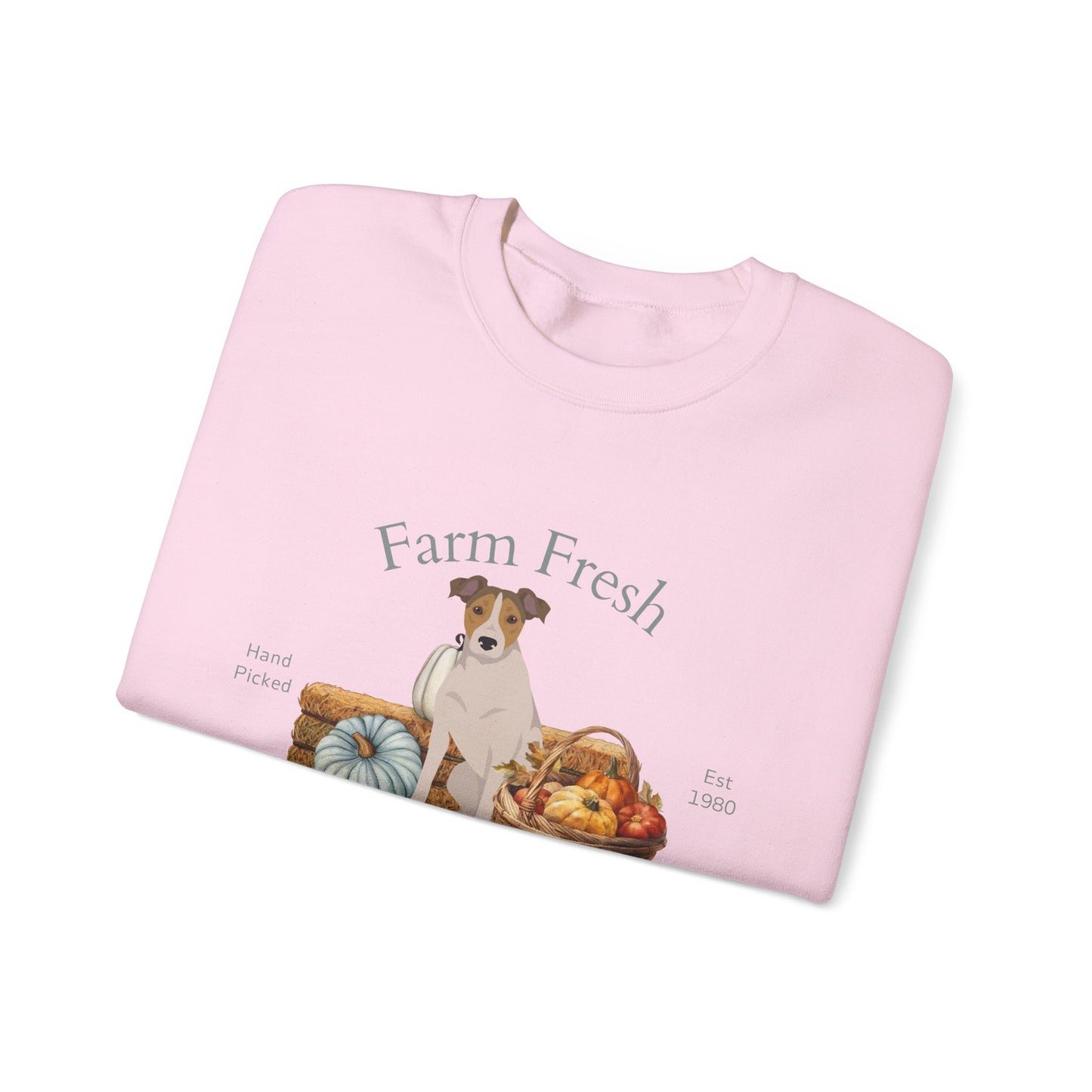 Parson Russell Terrier Dog Fall Farm Fresh Unisex Heavy Blend Crewneck Sweatshirt