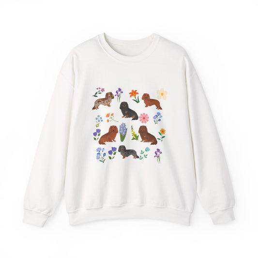 Dachshund Dog Unisex Spring Cottage Core Crewneck Sweatshirt