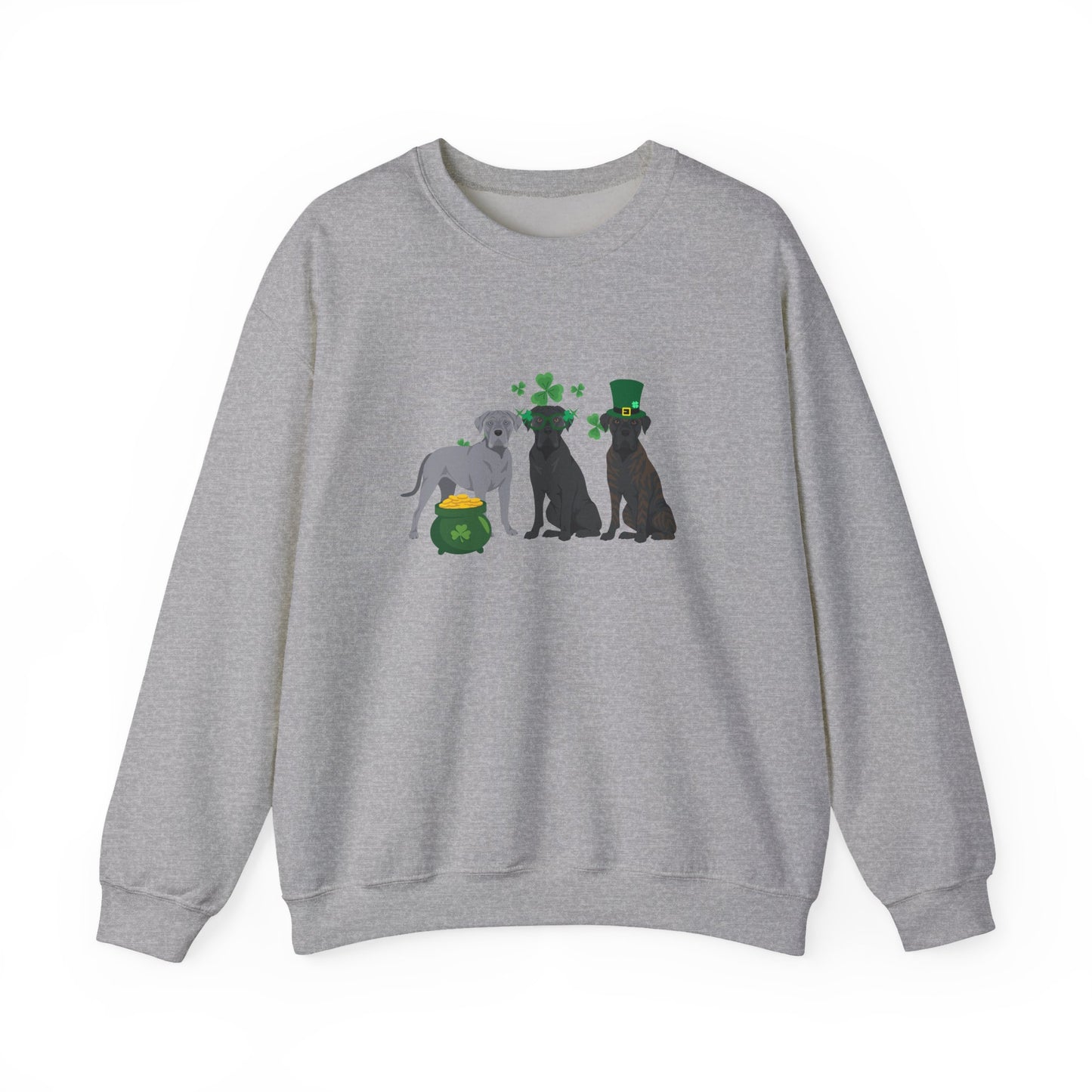 Cane Corso Dog St Patricks Day Unisex Heavy Blend Crewneck Sweatshirt, St Pattys day, Cute Dog Mom Gift