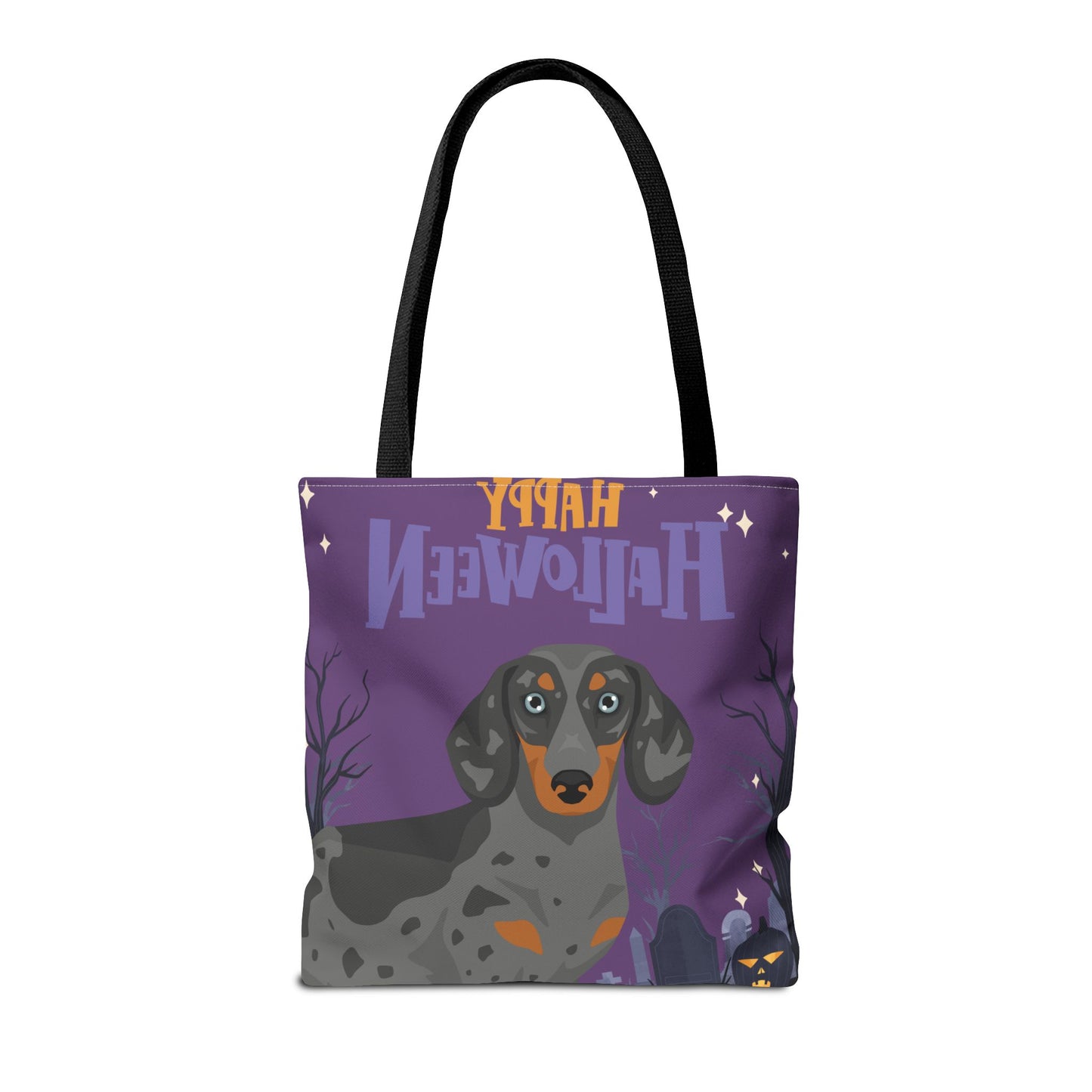 Dachshund Dog Happy Halloween Tote Bag 16x16
