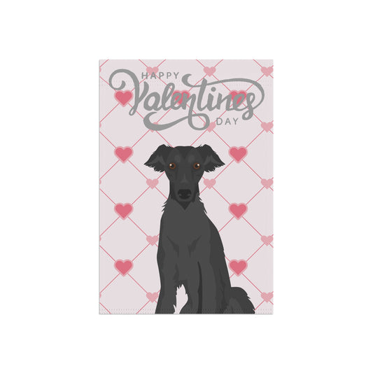Silken Windhound Dog Valentines Day Garden Flag