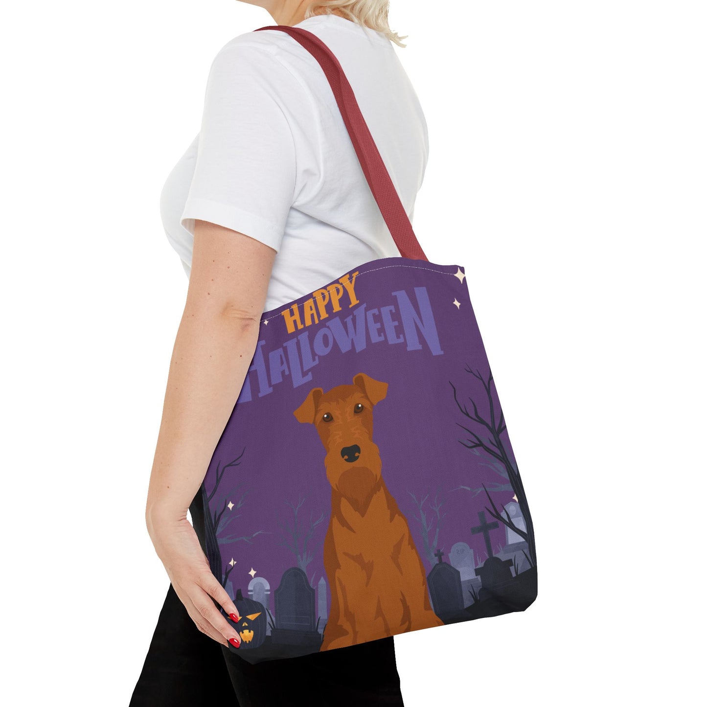 Irish Terrier Dog Happy Halloween Tote Bag 16x16