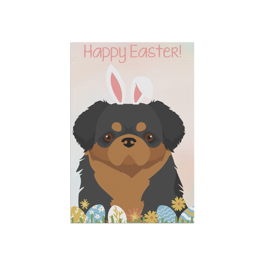 Tibetan Spaniel Dog Happy Easter Garden Flag