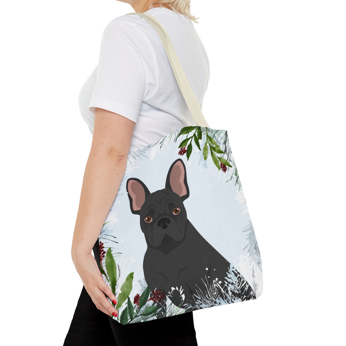 French Bulldog Dog Christmas Holiday Tote Bag 16x16