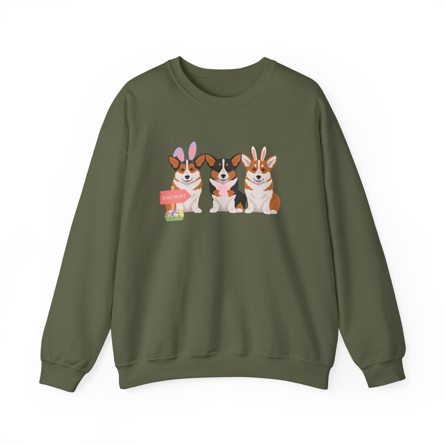 Pembroke Welsh Corgi Dog Easter Unisex Heavy Blend Crewneck Sweatshirt, easter, Cute Dog Mom Gift
