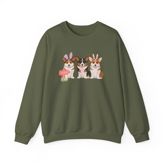 Pembroke Welsh Corgi Dog Easter Unisex Heavy Blend Crewneck Sweatshirt, easter, Cute Dog Mom Gift